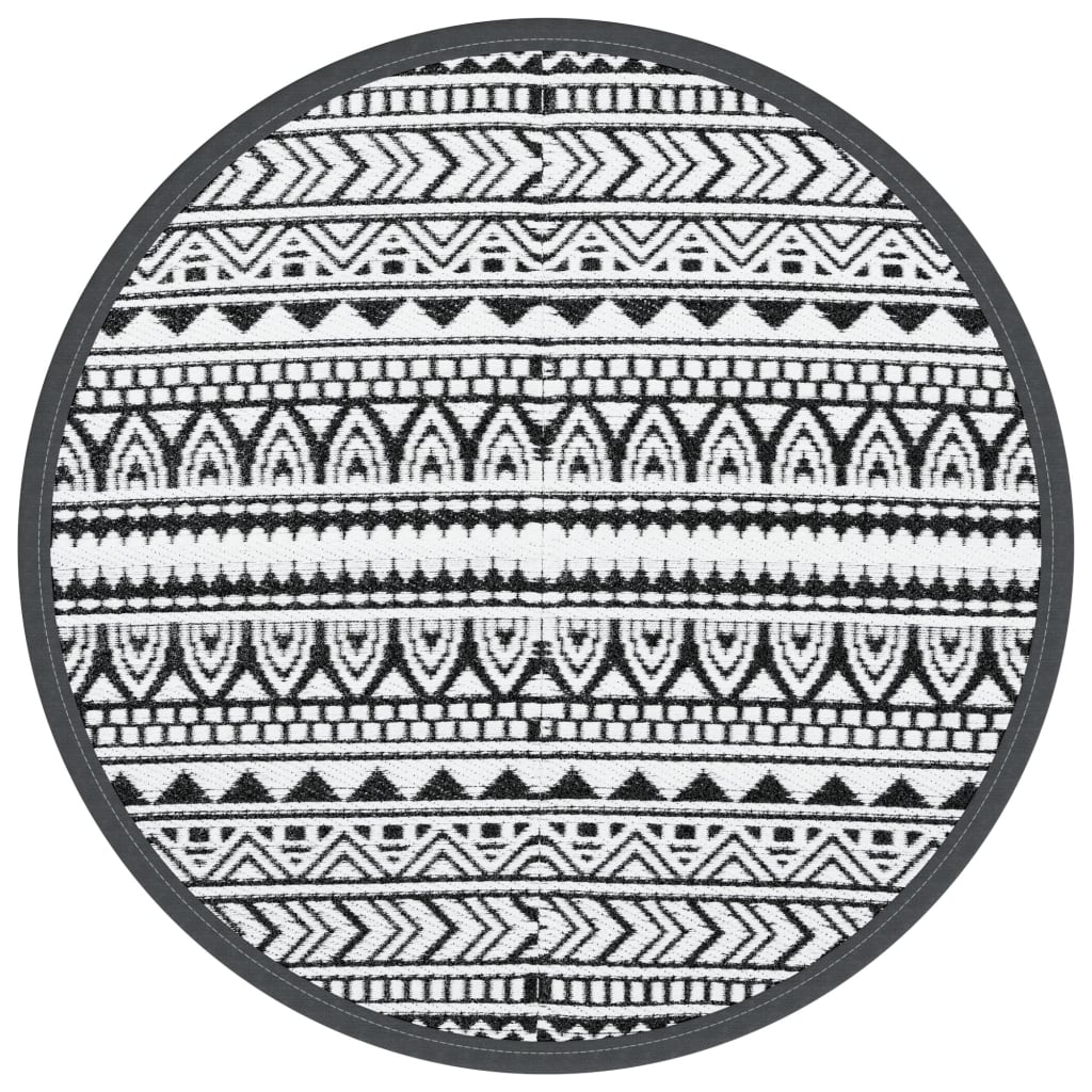 Outdoor Carpet ARAKIL Black Ø200 cm PP
