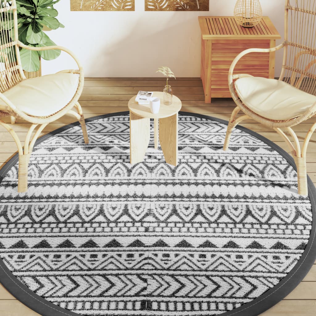 Outdoor Carpet ARAKIL Black Ø200 cm PP