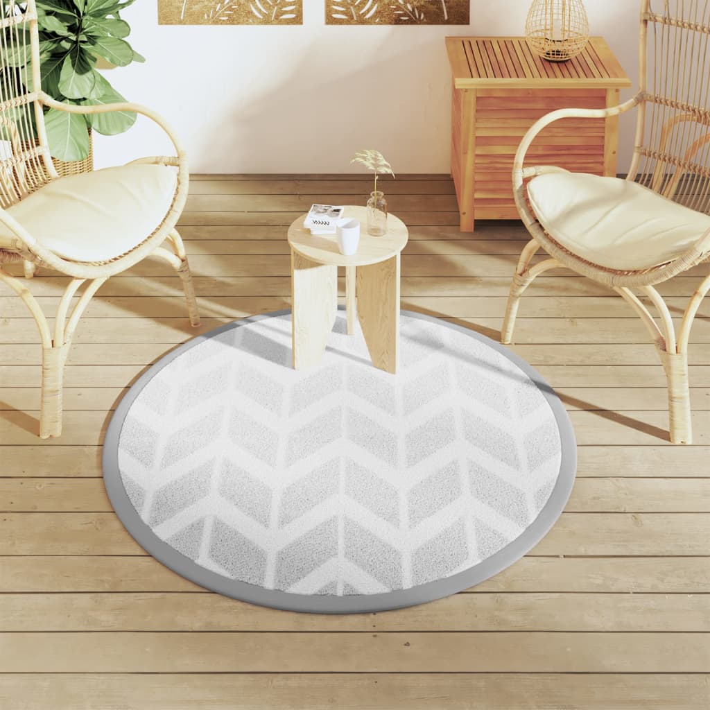 Outdoor Carpet ARAKIL Grey Ø120 cm PP