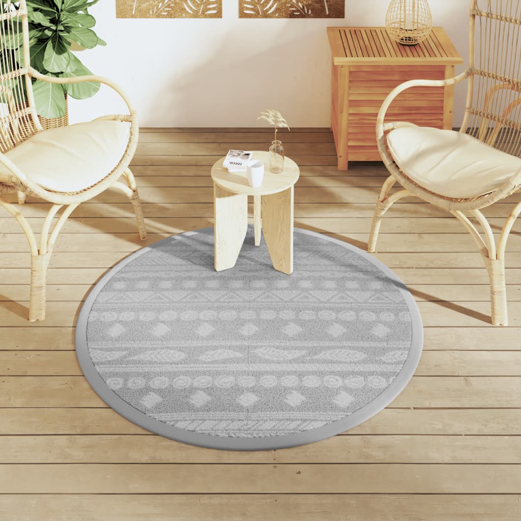 Outdoor Carpet ARAKIL Grey Ø120 cm PP