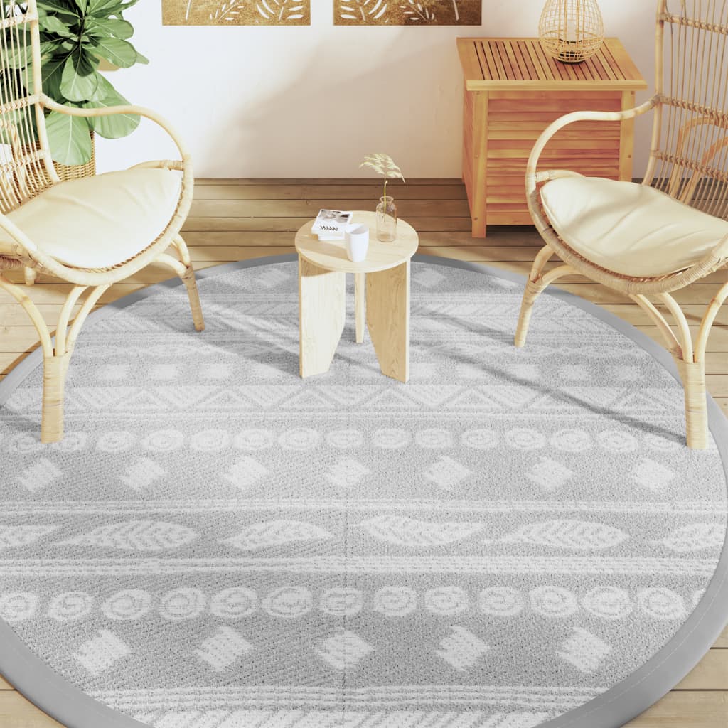 Outdoor Carpet ARAKIL Grey Ø200 cm PP