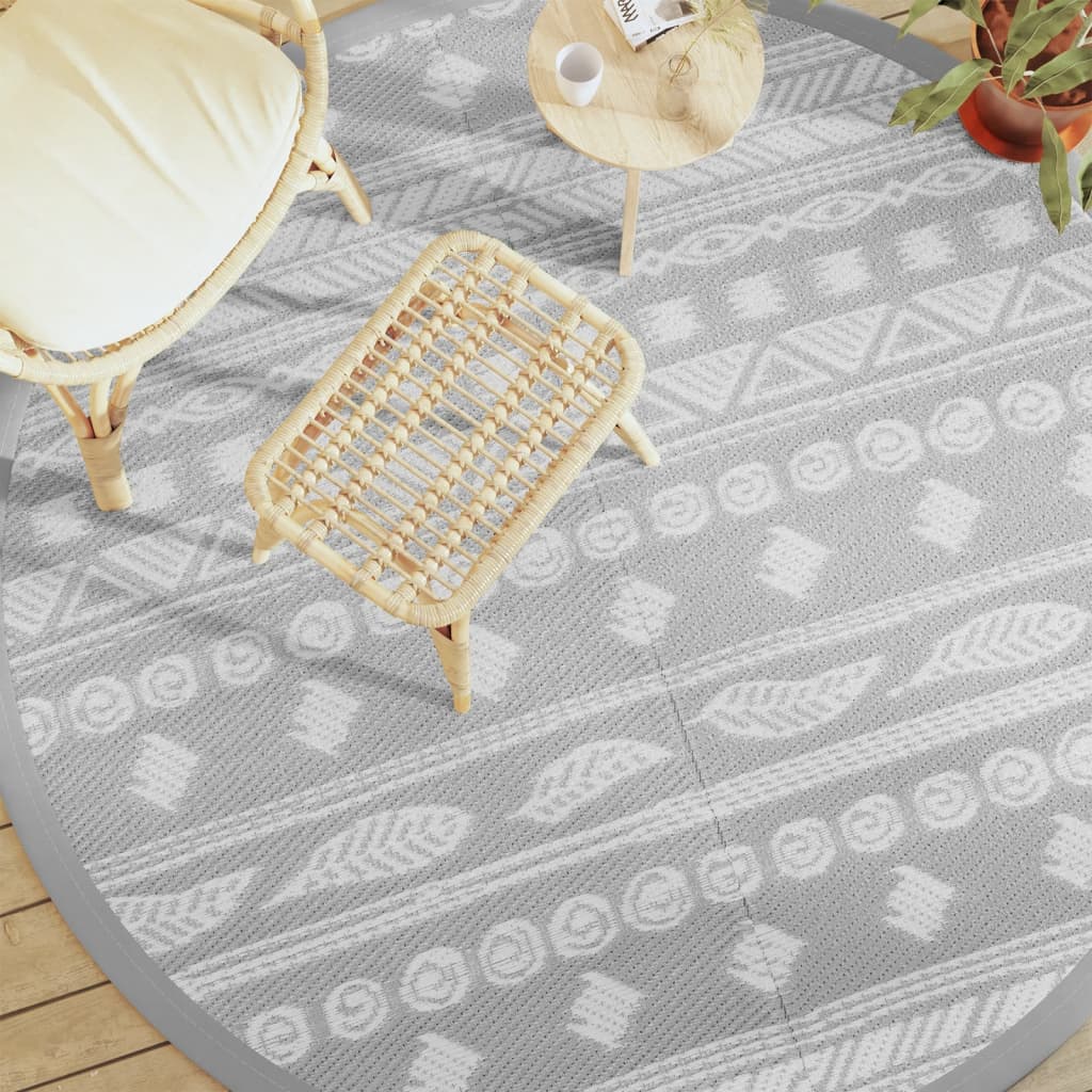 Outdoor Carpet ARAKIL Grey Ø200 cm PP