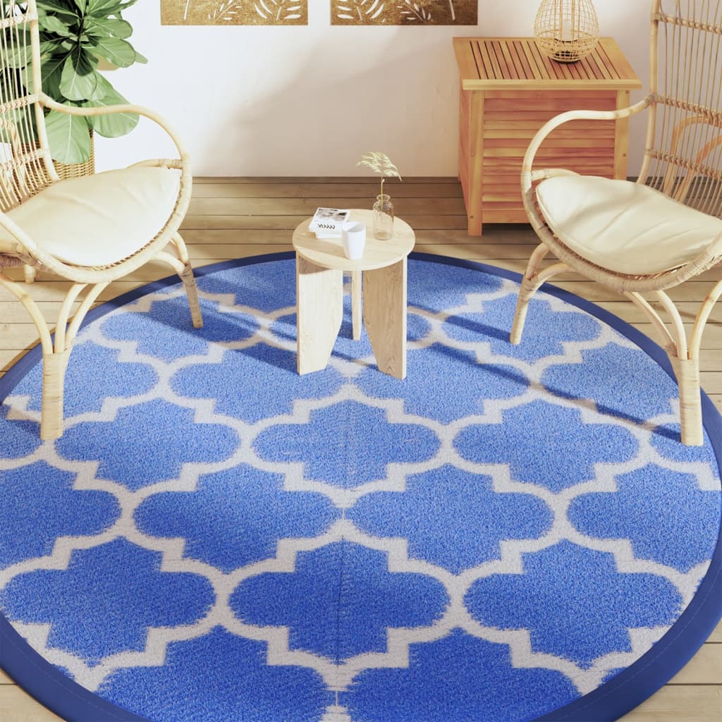 Outdoor Carpet ARAKIL Blue Ø200 cm PP