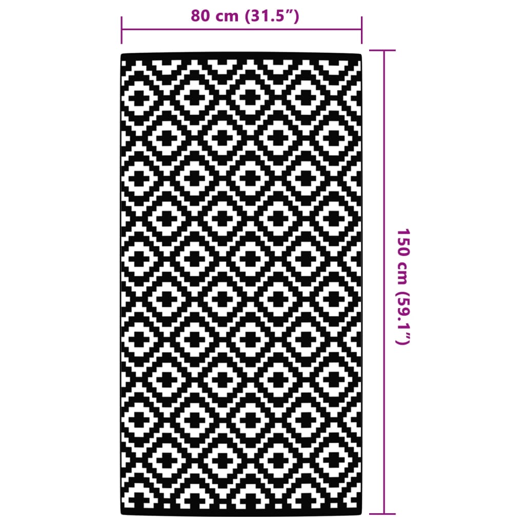Outdoor Carpet ARAKIL Grey 80x150 cm PP