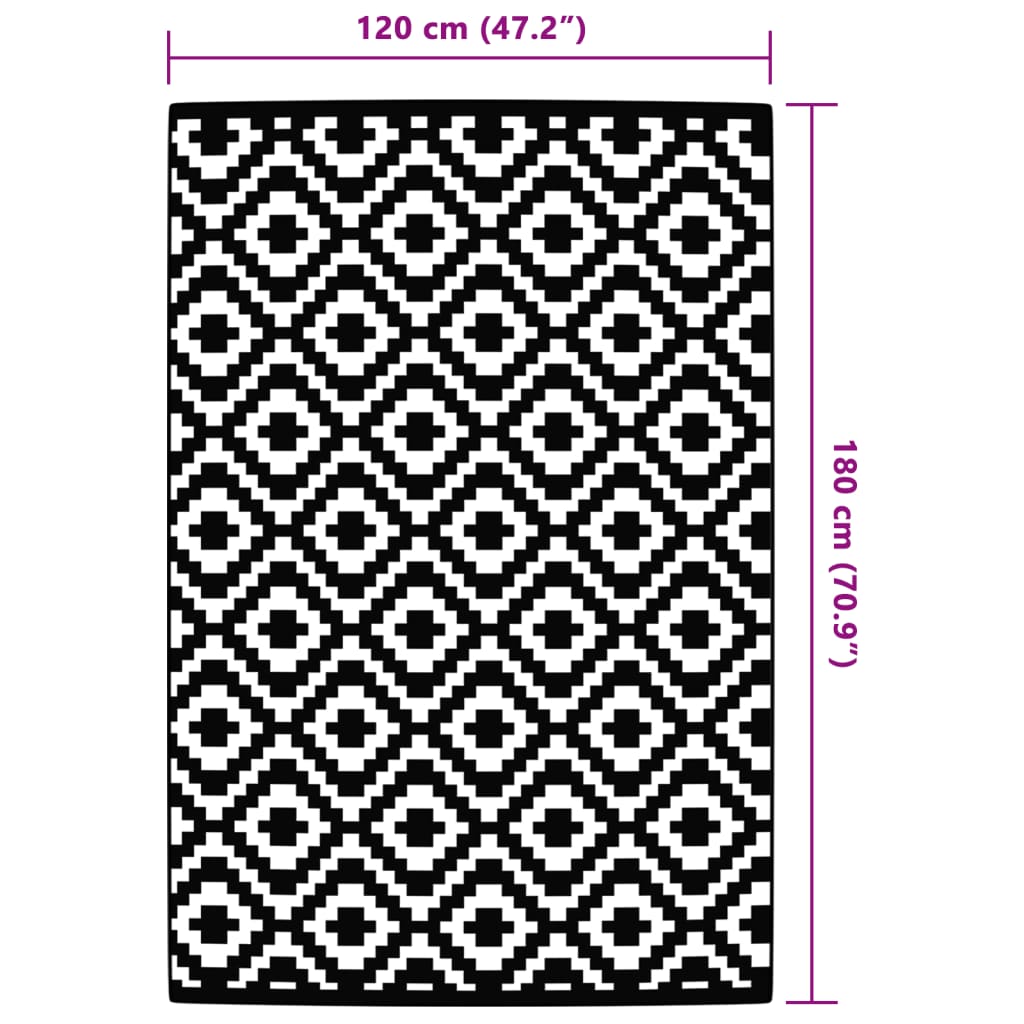 Outdoor Carpet ARAKIL Grey 120x180 cm PP