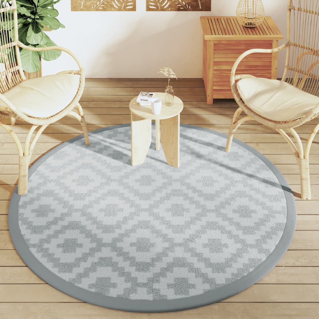 Outdoor Carpet ARAKIL Grey Ø160 cm PP