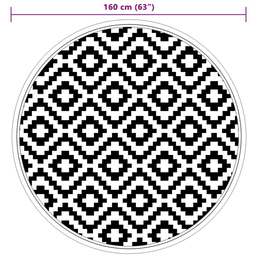Outdoor Carpet ARAKIL Grey Ø160 cm PP