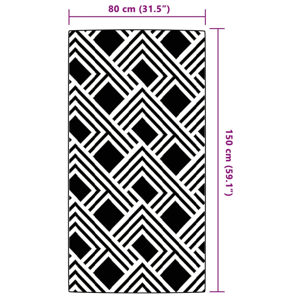 Outdoor Carpet ARAKIL Grey 80x150 cm PP