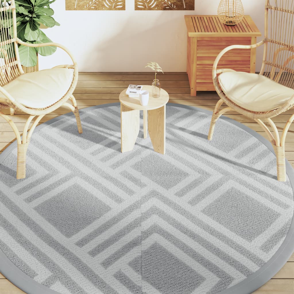 Outdoor Carpet ARAKIL Grey Ø200 cm PP