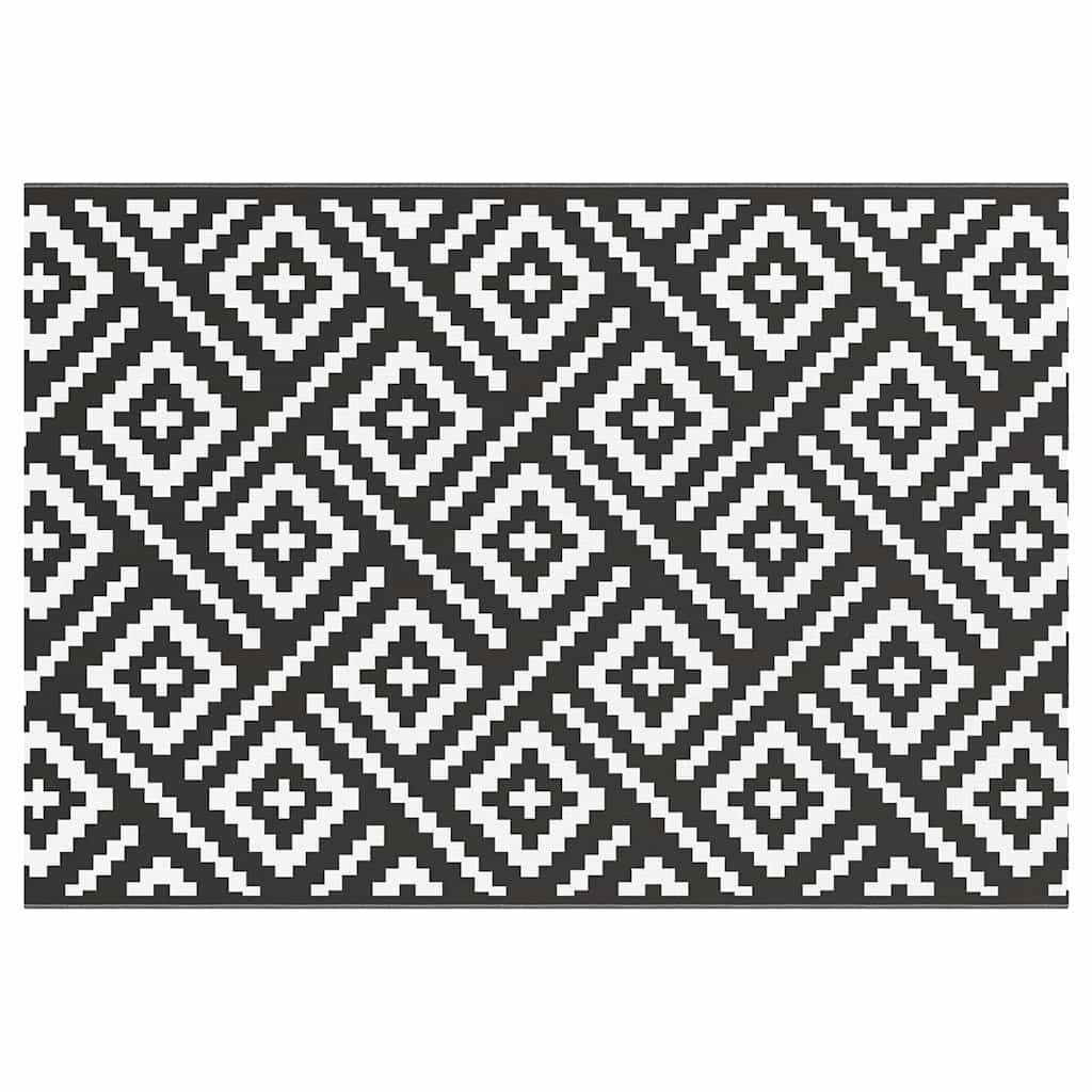 Outdoor Carpet ARAKIL White and Black 160x230 cm PP