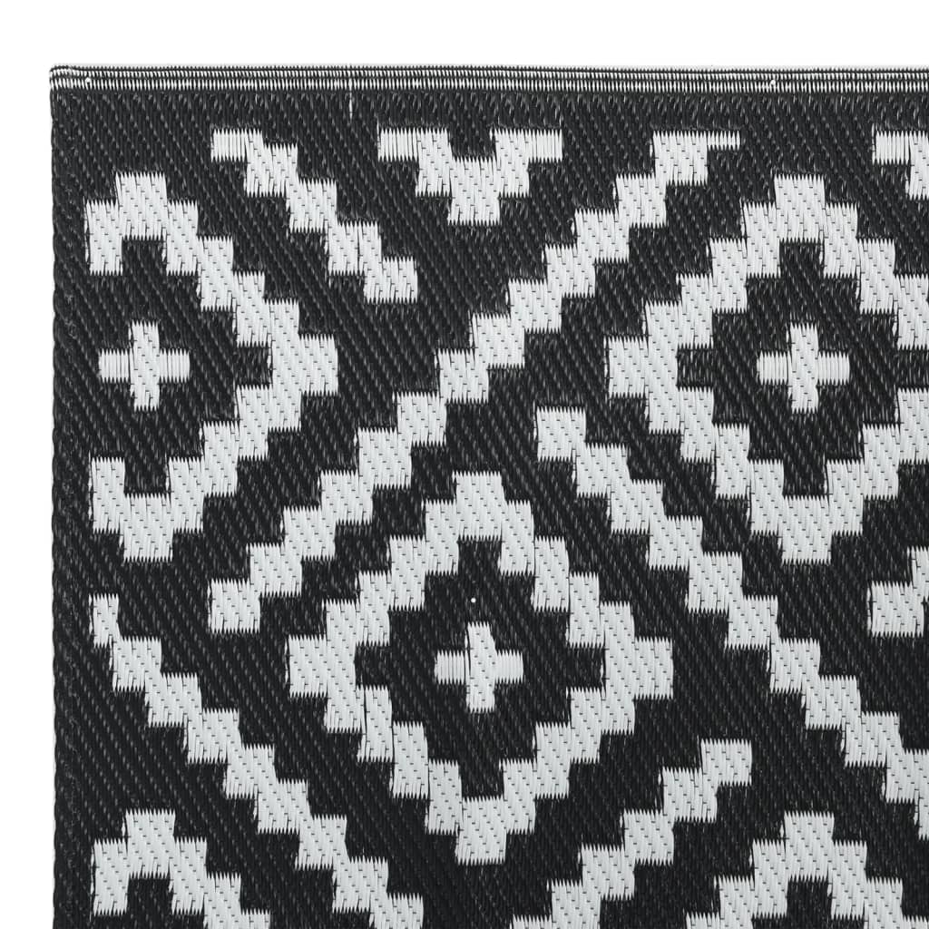 Outdoor Carpet ARAKIL White and Black 80x250 cm PP