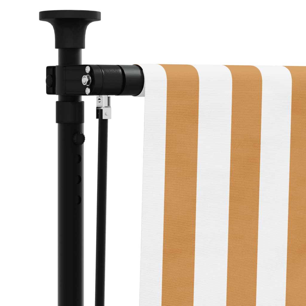 Outdoor Roller Blind Orange and White 120x270 cm Fabric&Steel