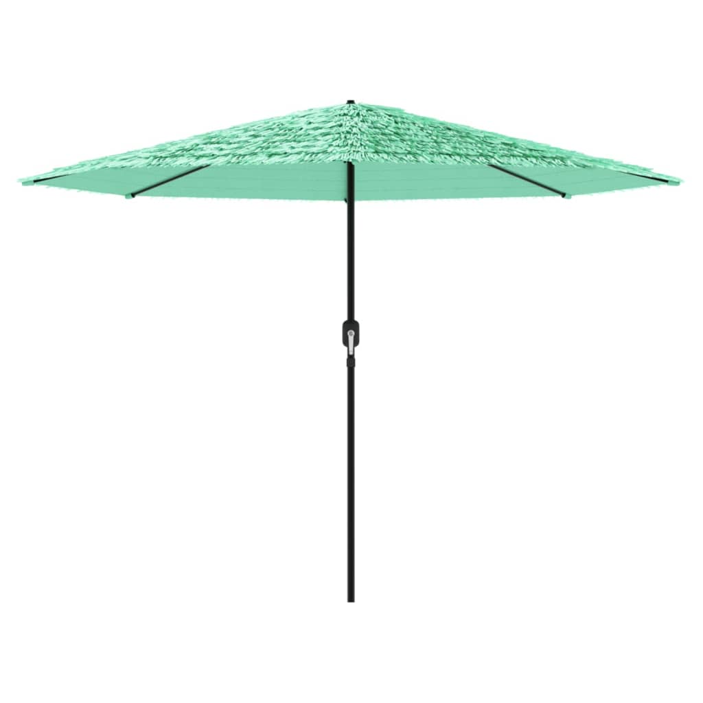 Garden Parasol with Steel Pole Green 388x388x248 cm