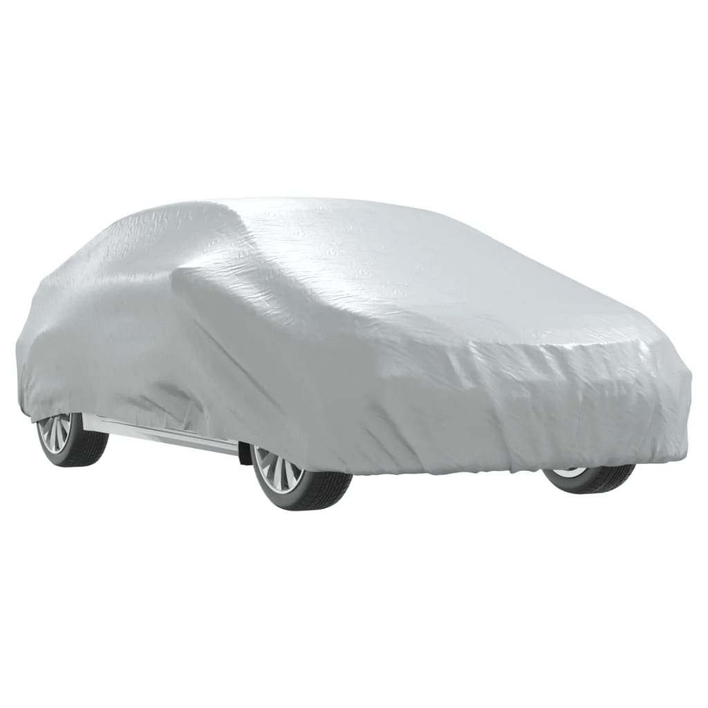 Car Cover for Sedan with Buckle Straps Full Silver L