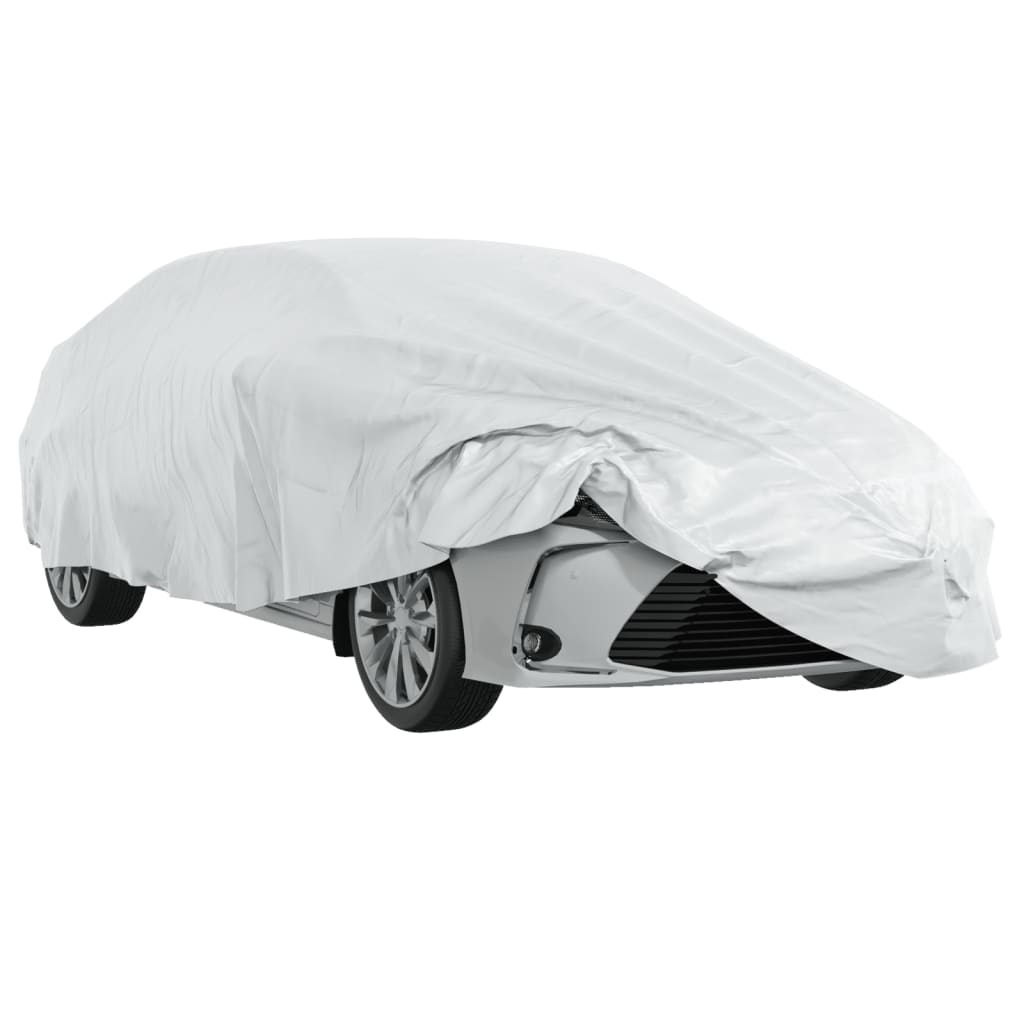 Car Cover for Sedan with Buckle Straps Full Silver L