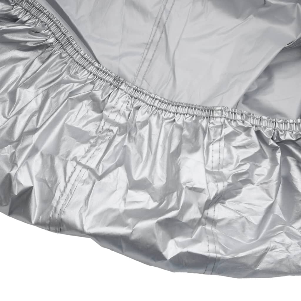 Car Cover for Sedan with Buckle Straps Full Silver L
