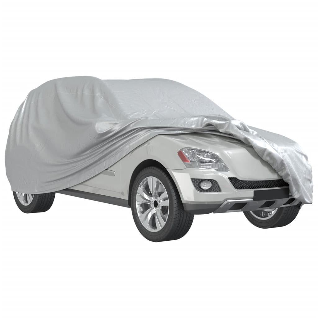Car Cover for SUV with Buckle Straps Full Silver L