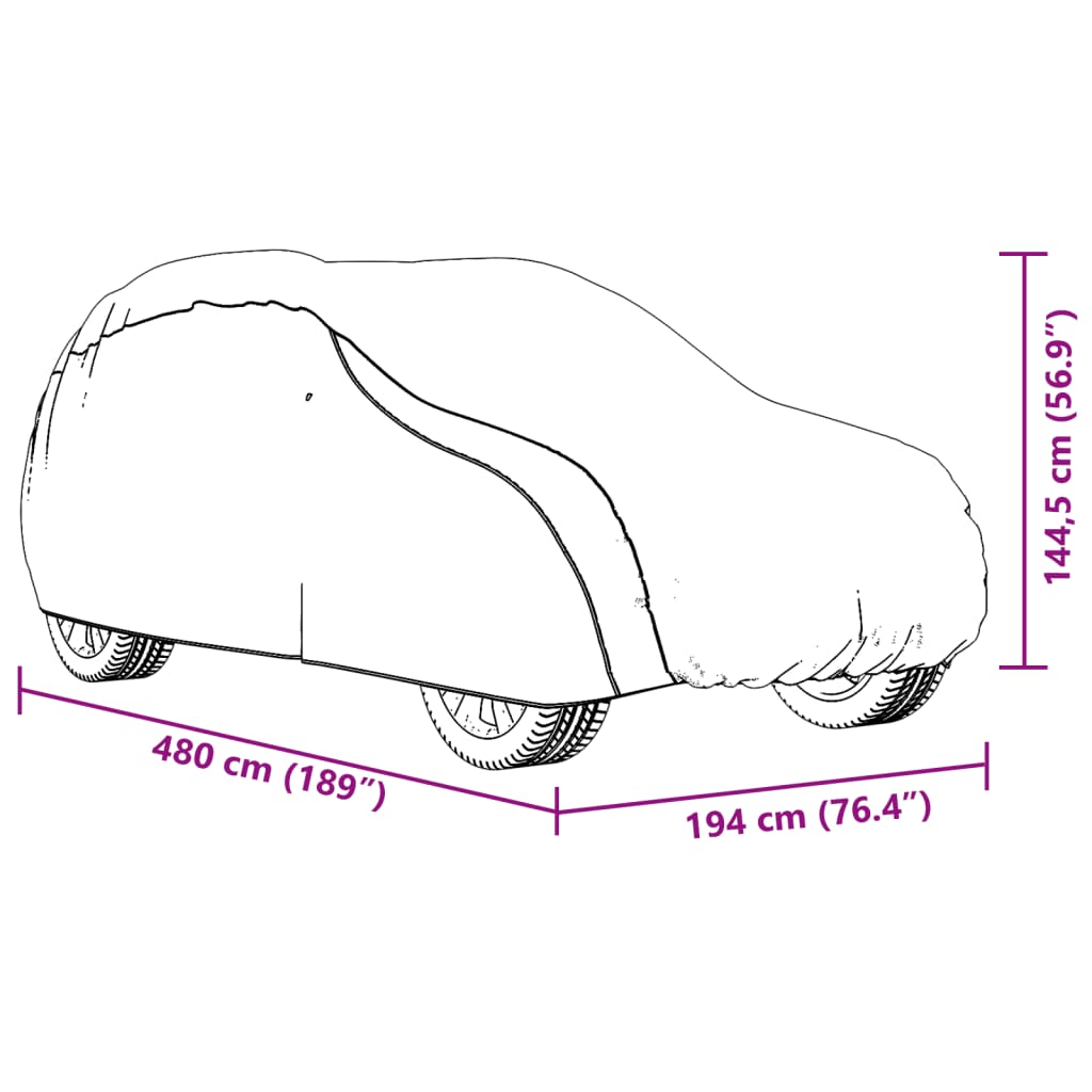 Car Cover for SUV with Buckle Straps Full Silver L
