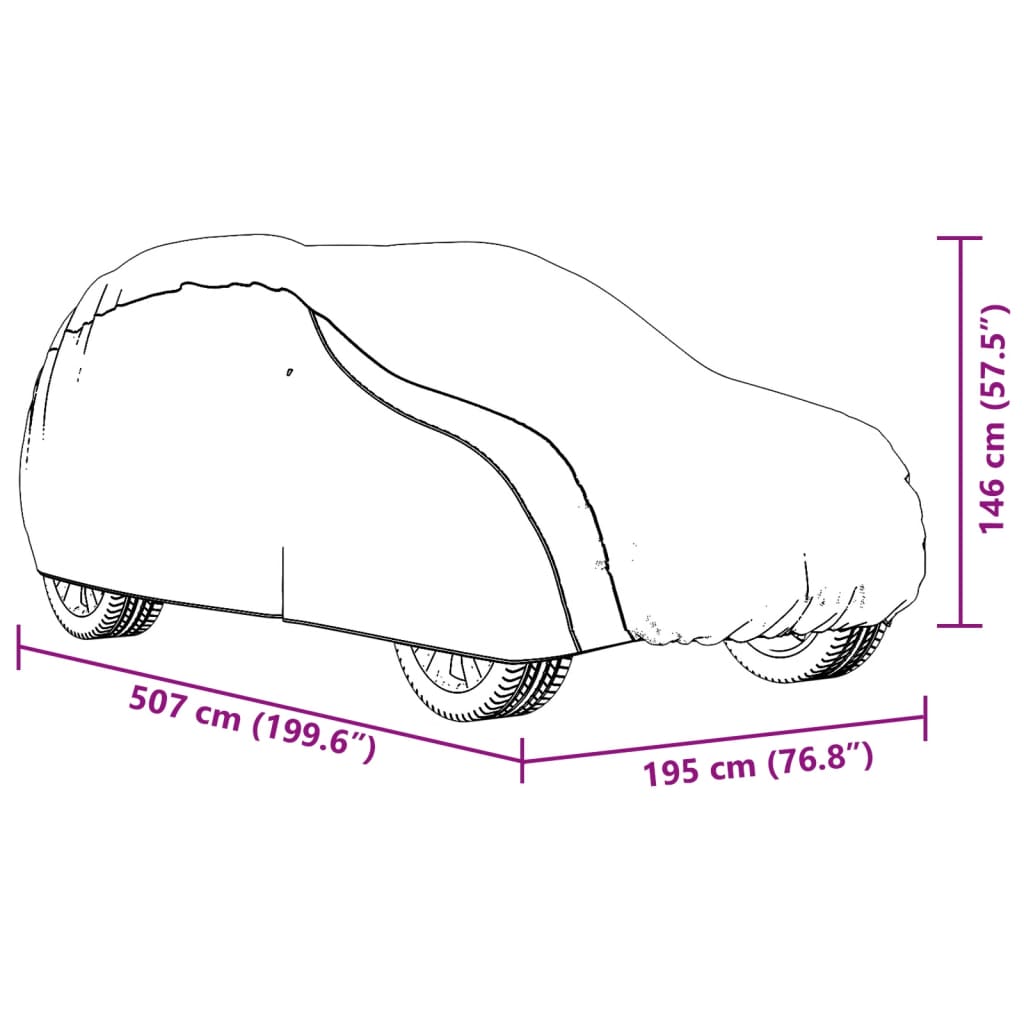 Car Cover for SUV with Buckle Straps Full Silver XL