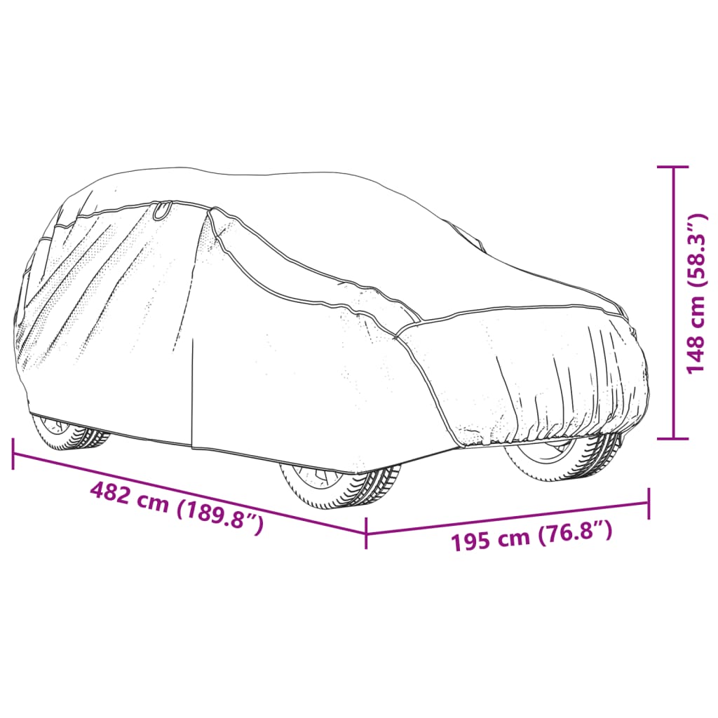 Car Cover for SUV Hail Protection Full L Grey and Silver