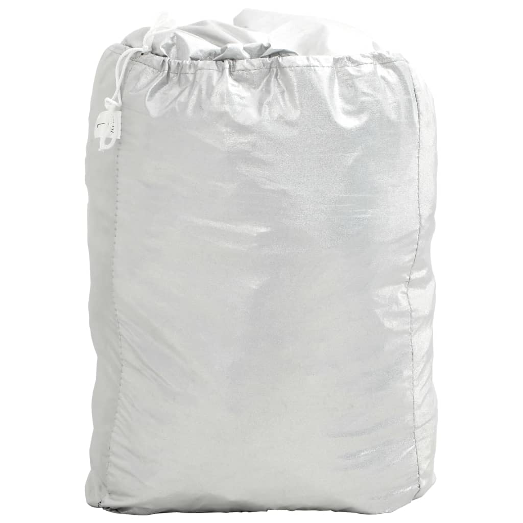 Car Cover for Sedan with Buckle Straps Full Silver M PEVA
