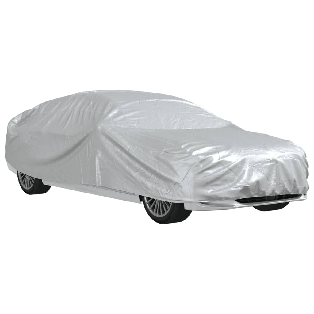 Car Cover for Sedan with Buckle Straps Full Silver XXL PEVA