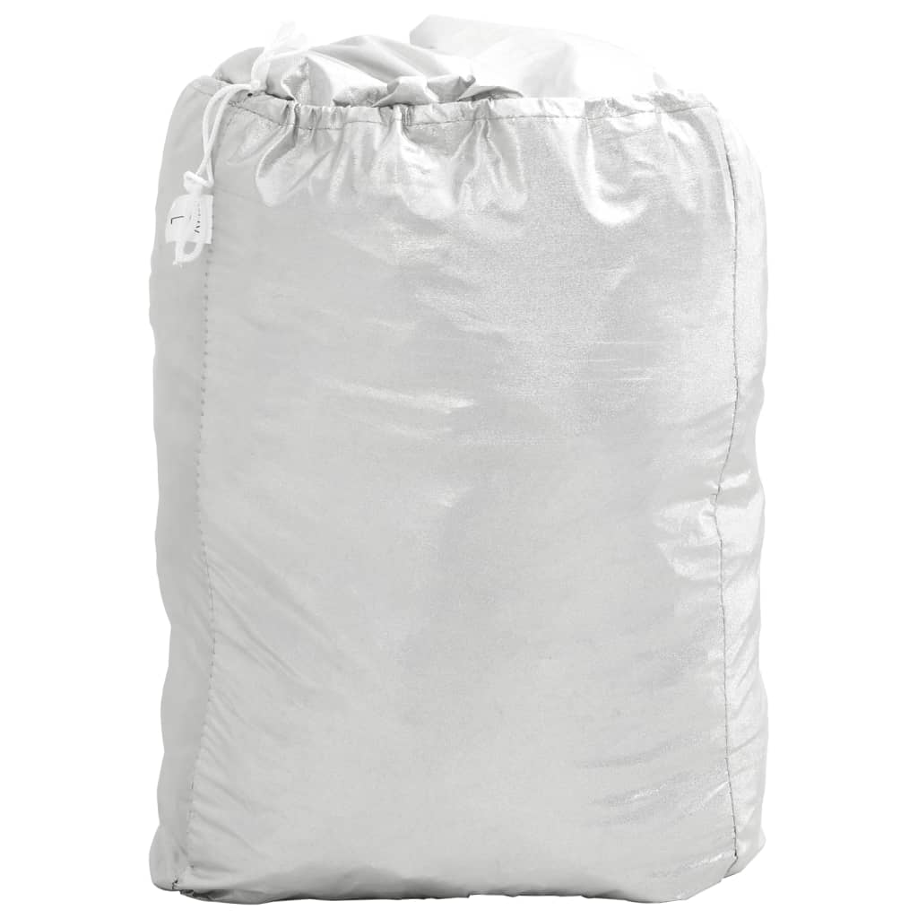 Car Cover for Sedan with Buckle Straps Full Silver XXL PEVA