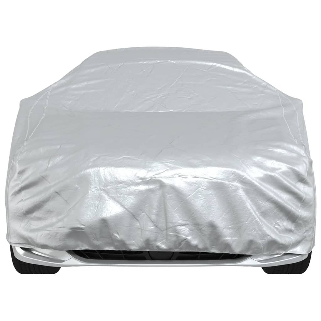 Car Cover for Sedan with Buckle Straps Full Silver XXL PEVA