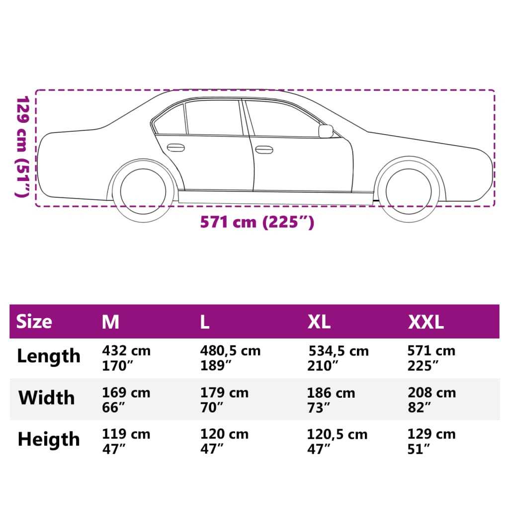 Car Cover for Sedan with Buckle Straps Full Silver XXL PEVA