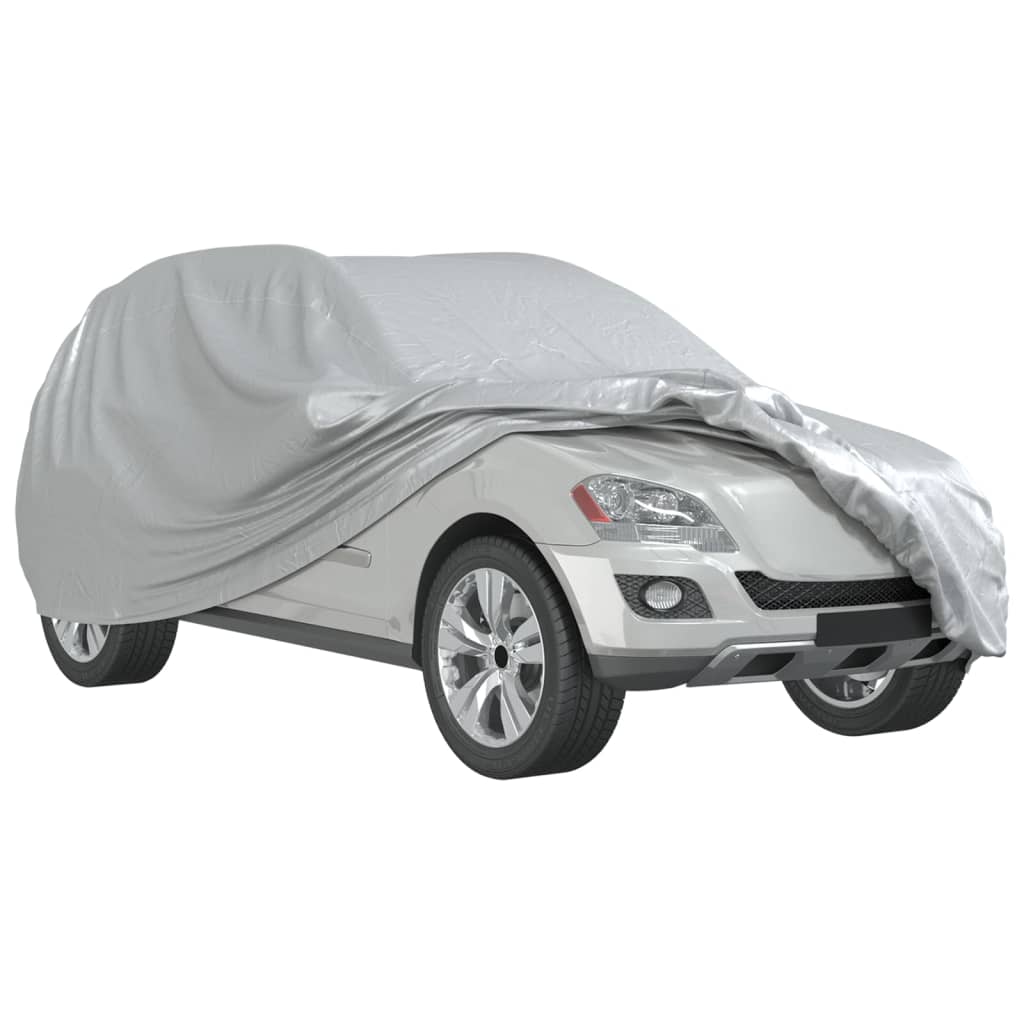 Car Cover for SUV with Buckle Straps Full Silver L PEVA