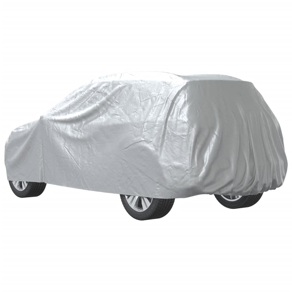 Car Cover for SUV with Buckle Straps Full Silver L PEVA