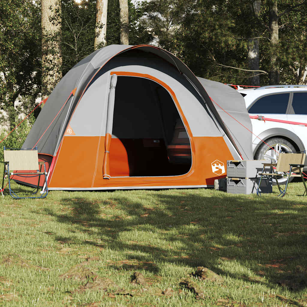 Car Tent 4-Person Grey and Orange Waterproof