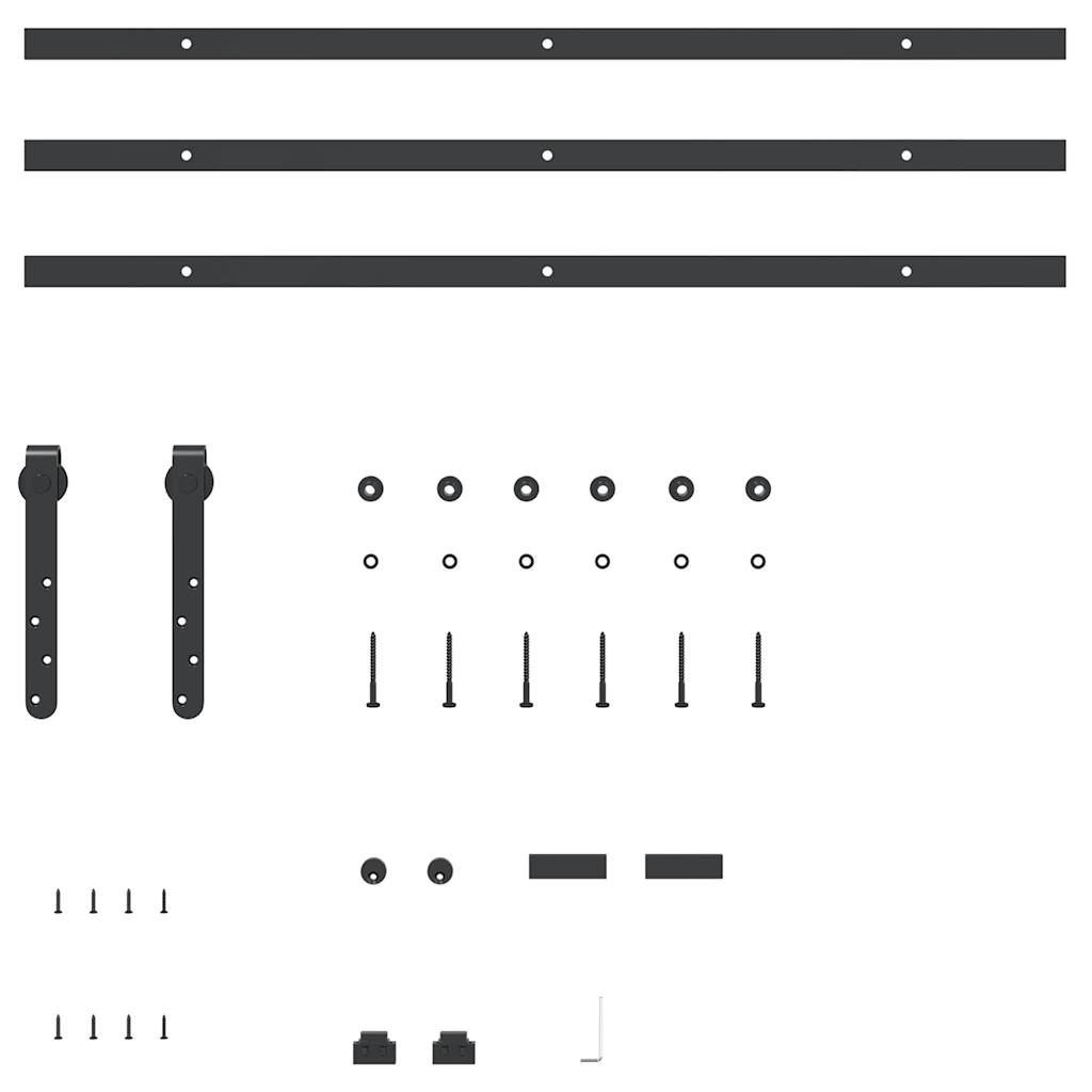 Sliding Cabinet Door Kit 244 cm Carbon Steel