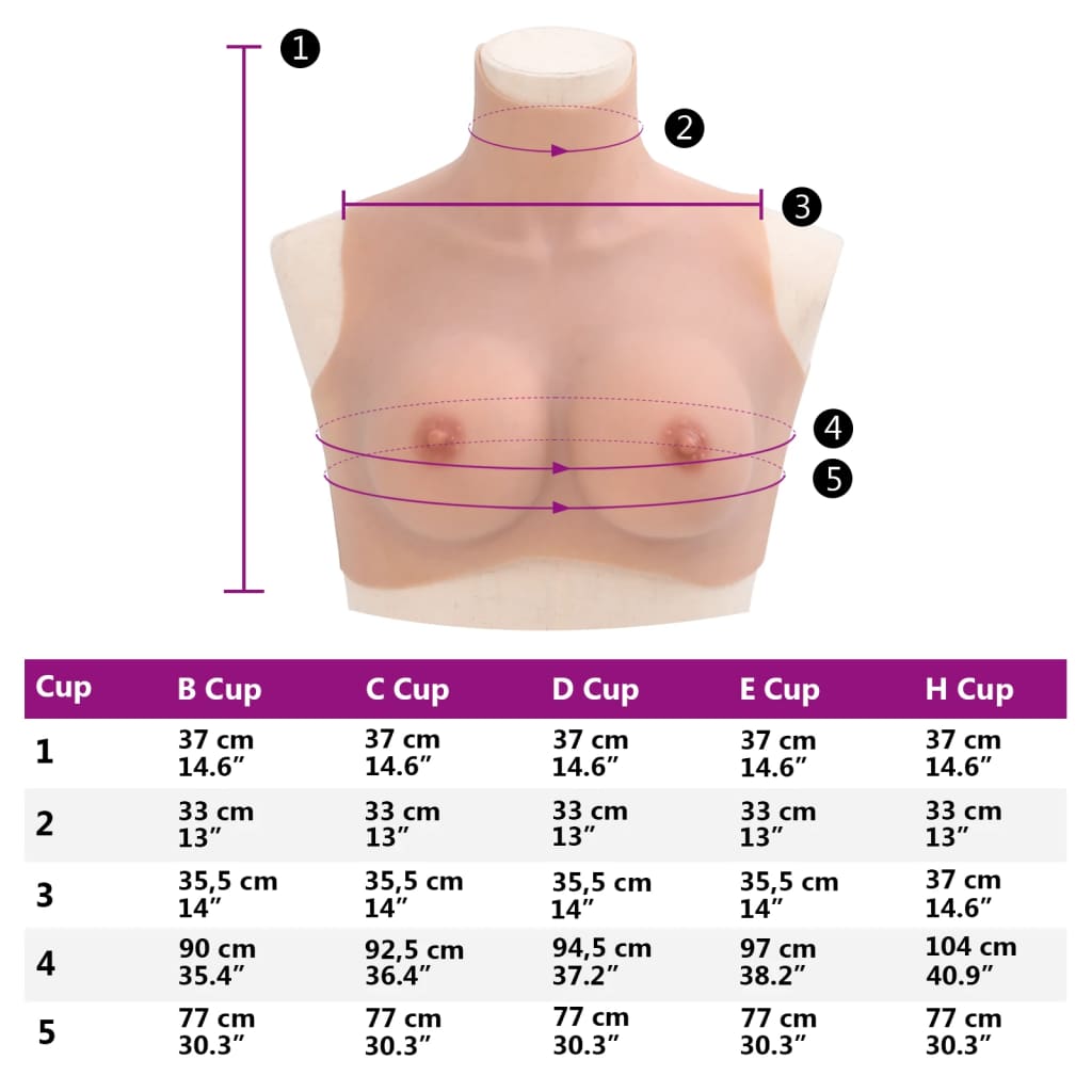 Silicone Breastplate Natural C Cup
