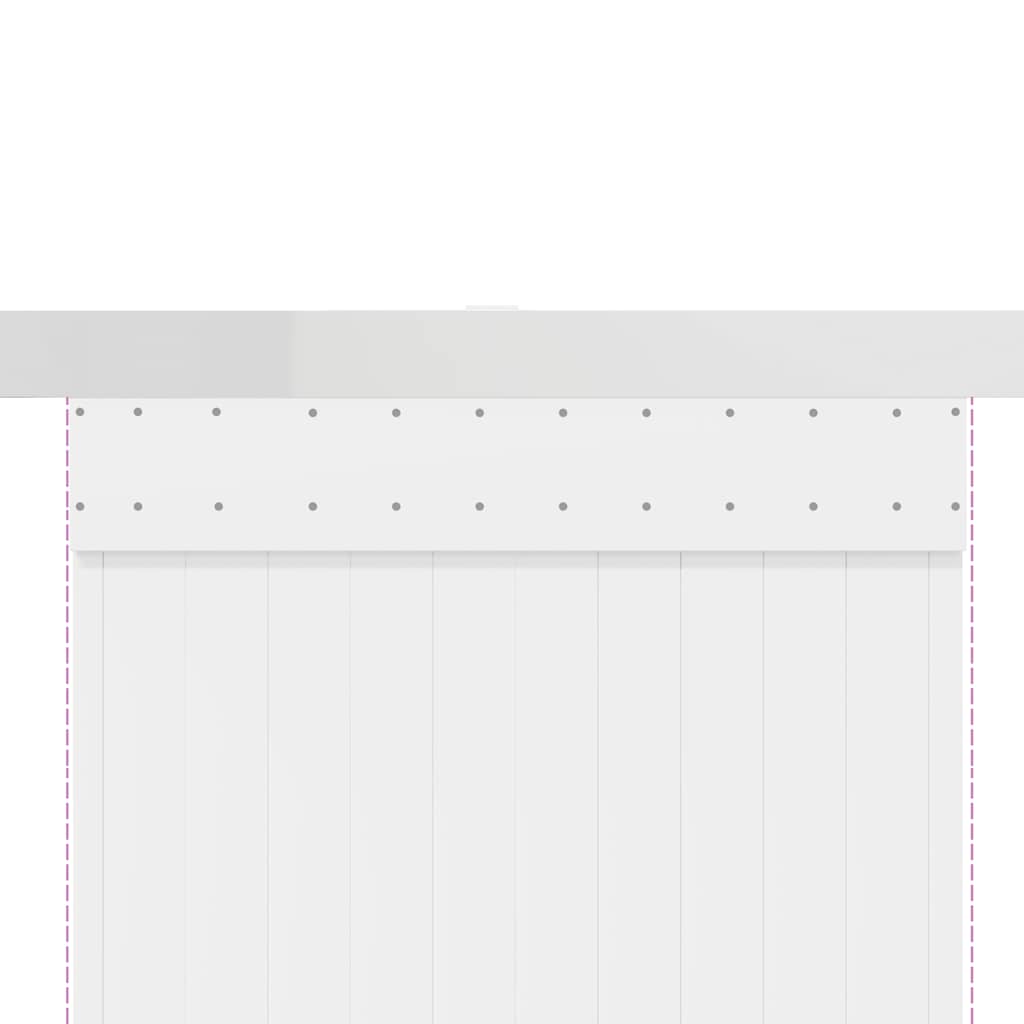 Sliding Door Hardware Kit 200 cm Aluminium Alloy Sliver