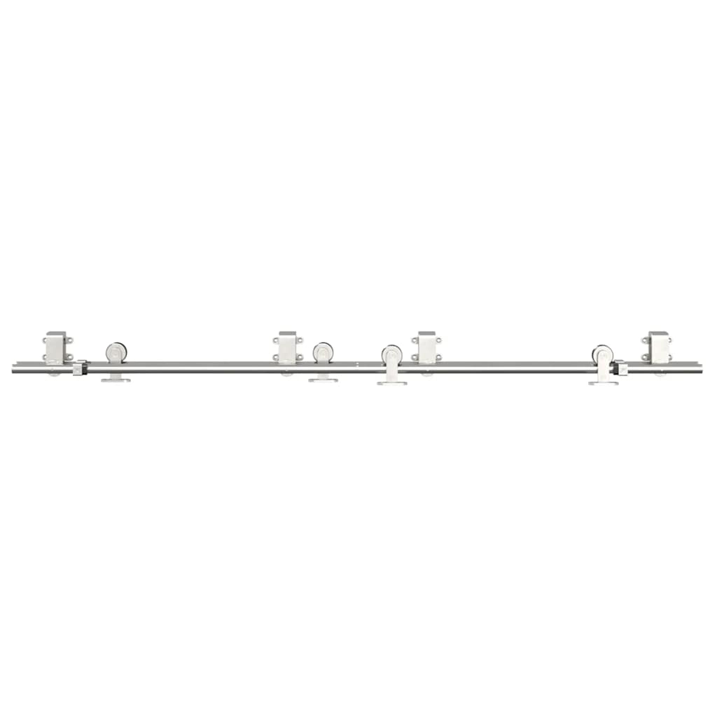 Sliding Door Hardware Kit 183 cm Stainless Steel Silver