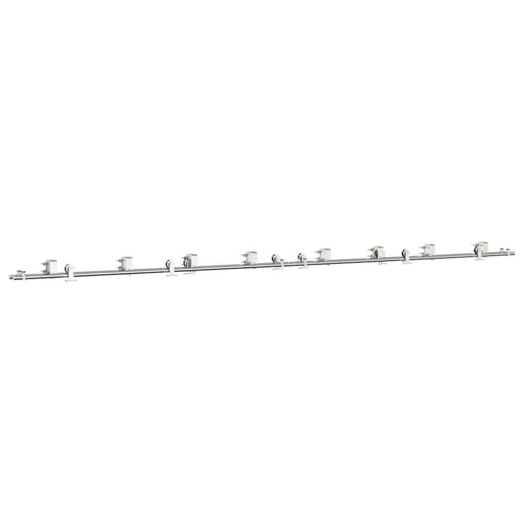 Sliding Door Hardware Kit 400 cm Stainless Steel Silver