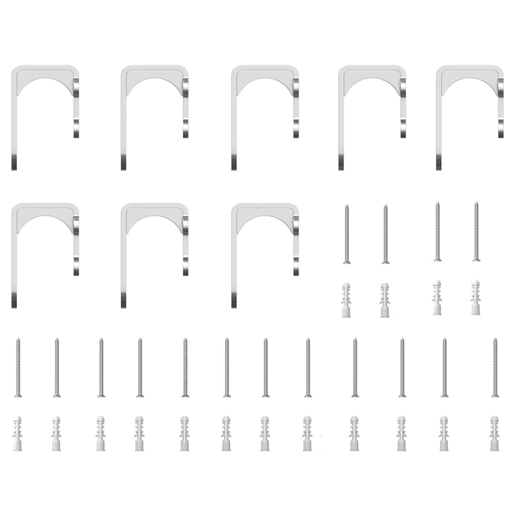 Sliding Door Hardware Kit 400 cm Stainless Steel Silver
