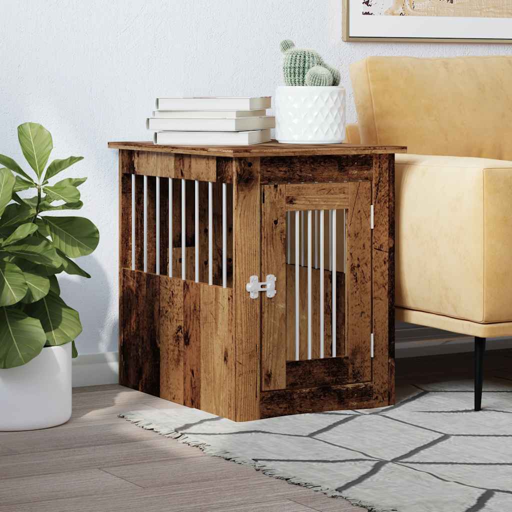 Dog Crate Furniture Old Wood 45x62x59 cm Engineered Wood