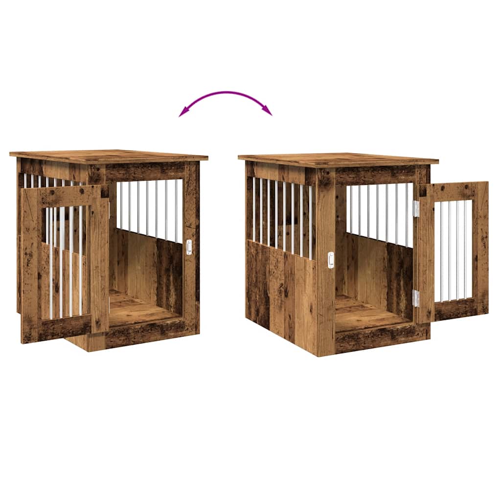 Dog Crate Furniture Old Wood 45x62x59 cm Engineered Wood