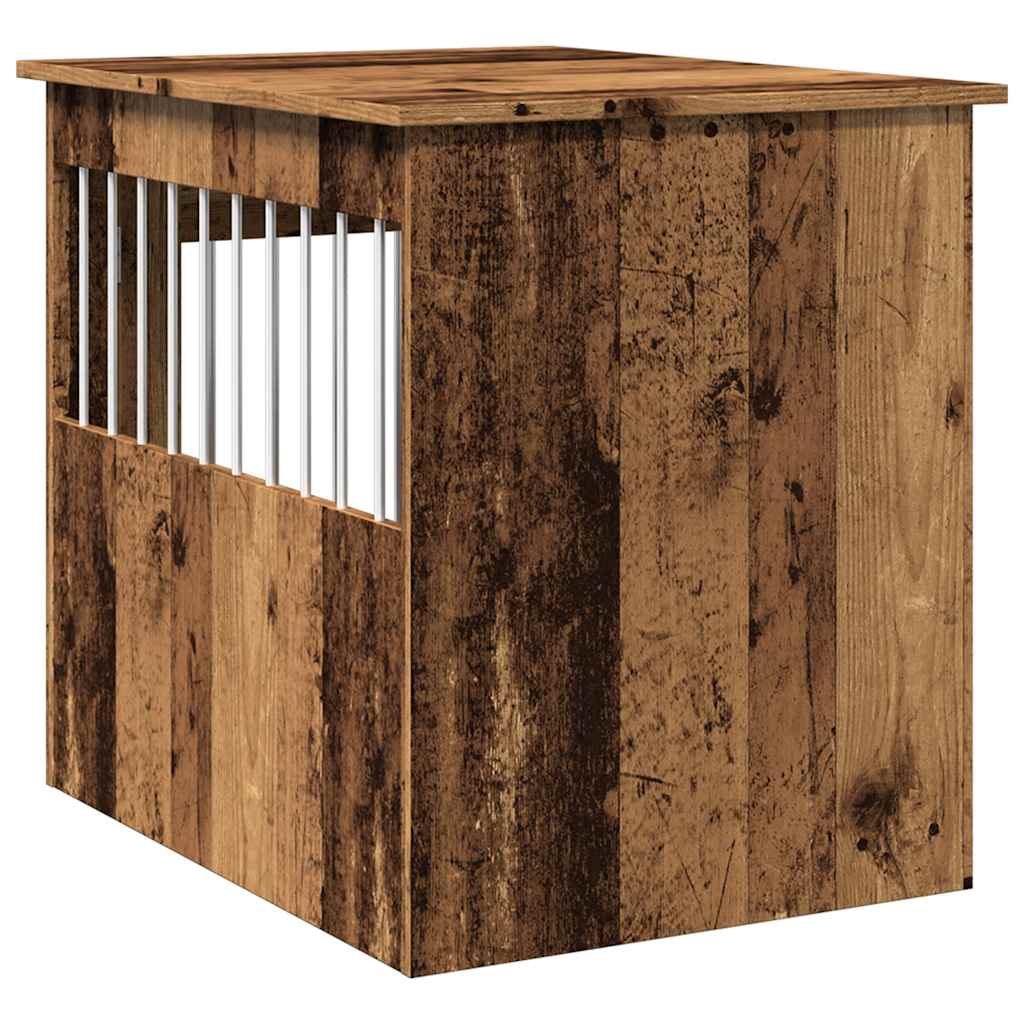 Dog Crate Furniture Old Wood 55x75x65 cm Engineered Wood