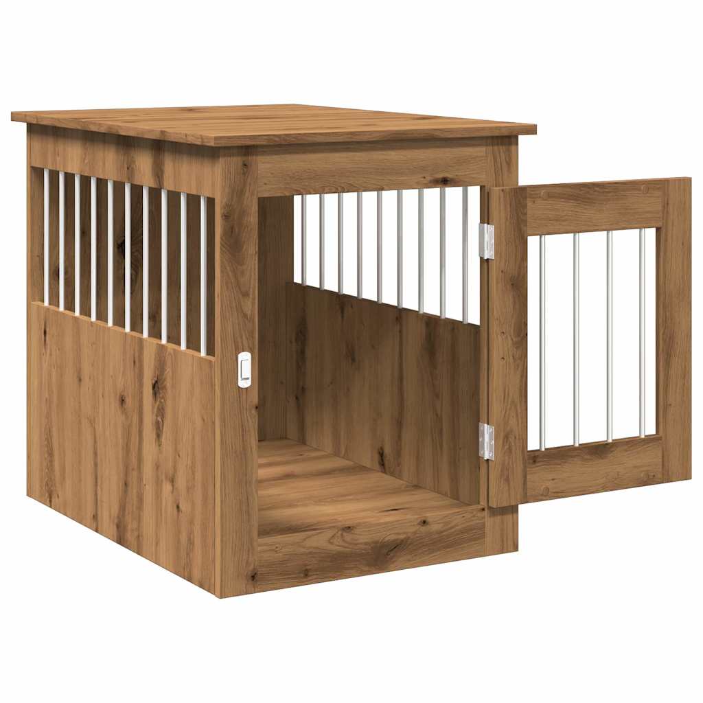 Dog Crate Furniture Artisan Oak 55x75x65 cm Engineered Wood