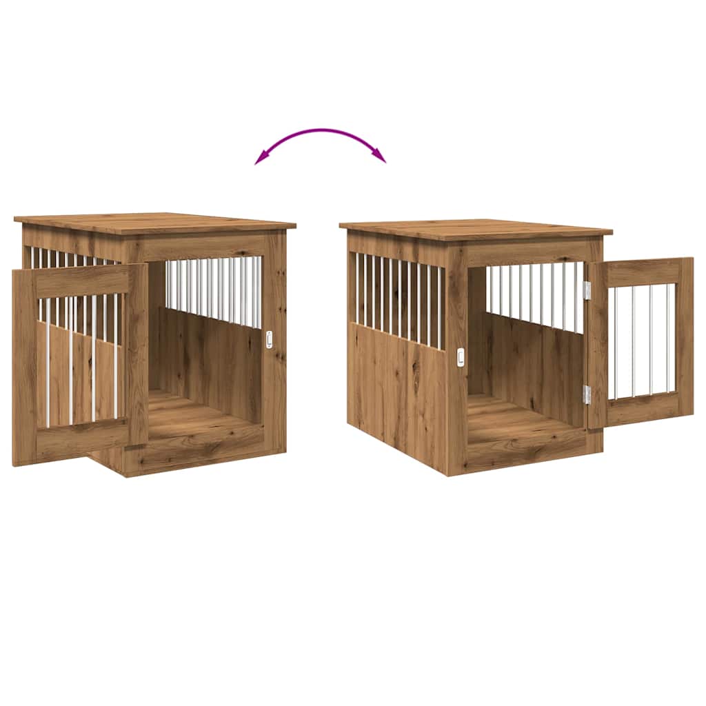 Dog Crate Furniture Artisan Oak 55x75x65 cm Engineered Wood