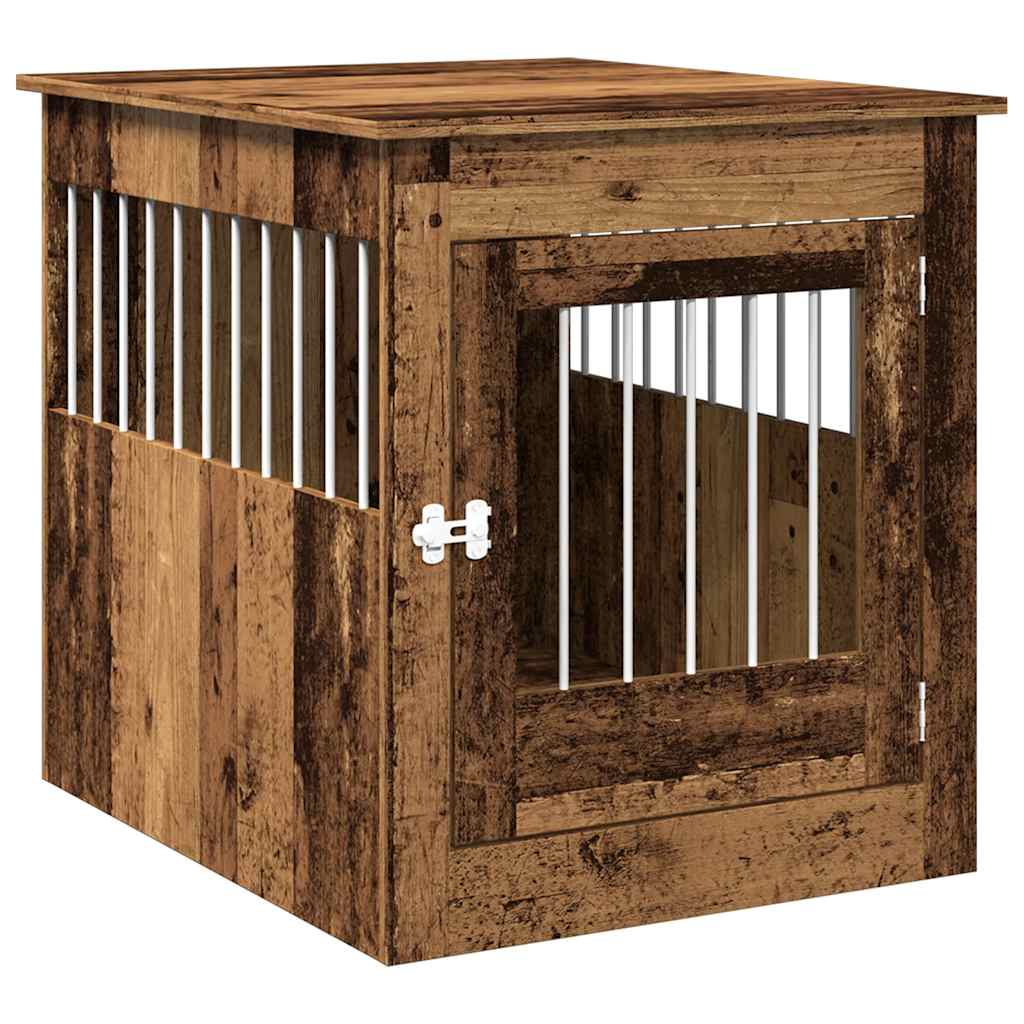 Dog Crate Furniture Old Wood 64.5x80x71 cm Engineered Wood