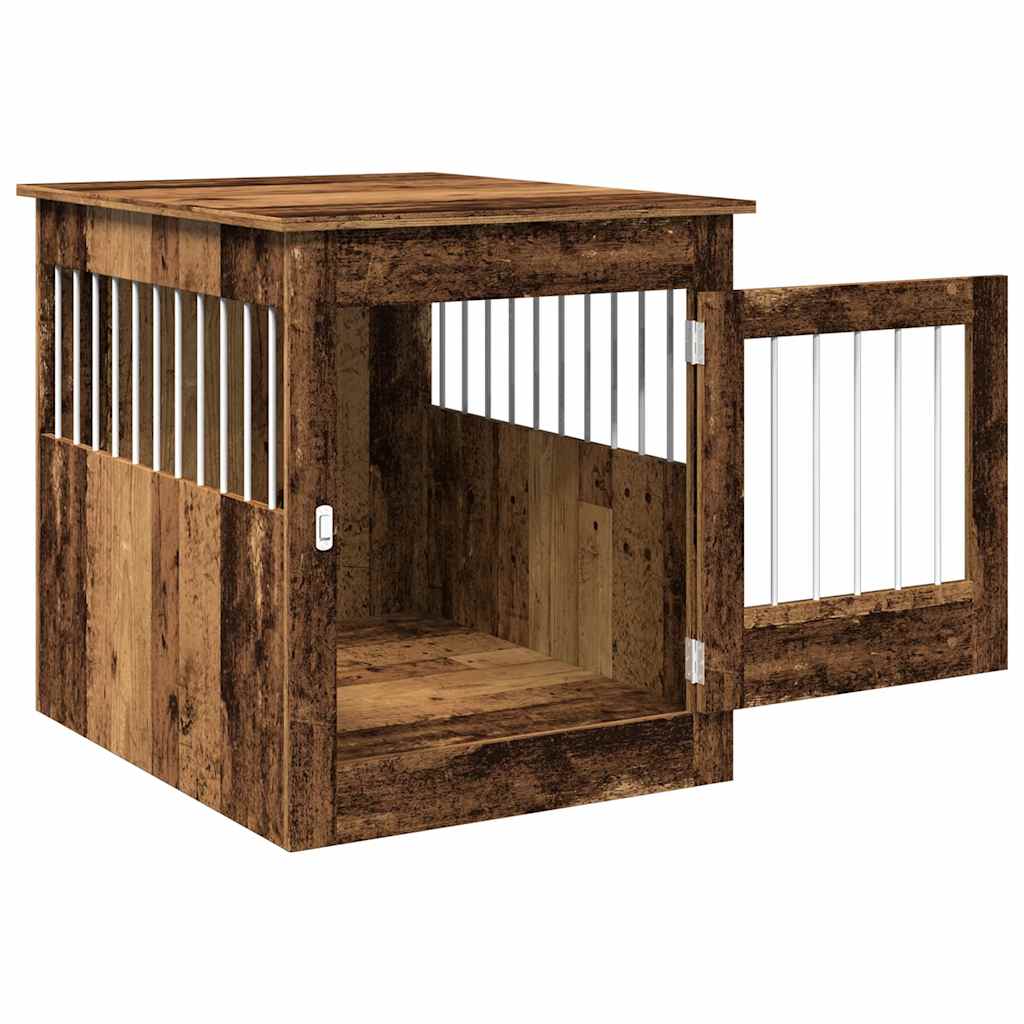 Dog Crate Furniture Old Wood 64.5x80x71 cm Engineered Wood