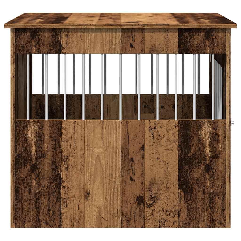 Dog Crate Furniture Old Wood 64.5x80x71 cm Engineered Wood