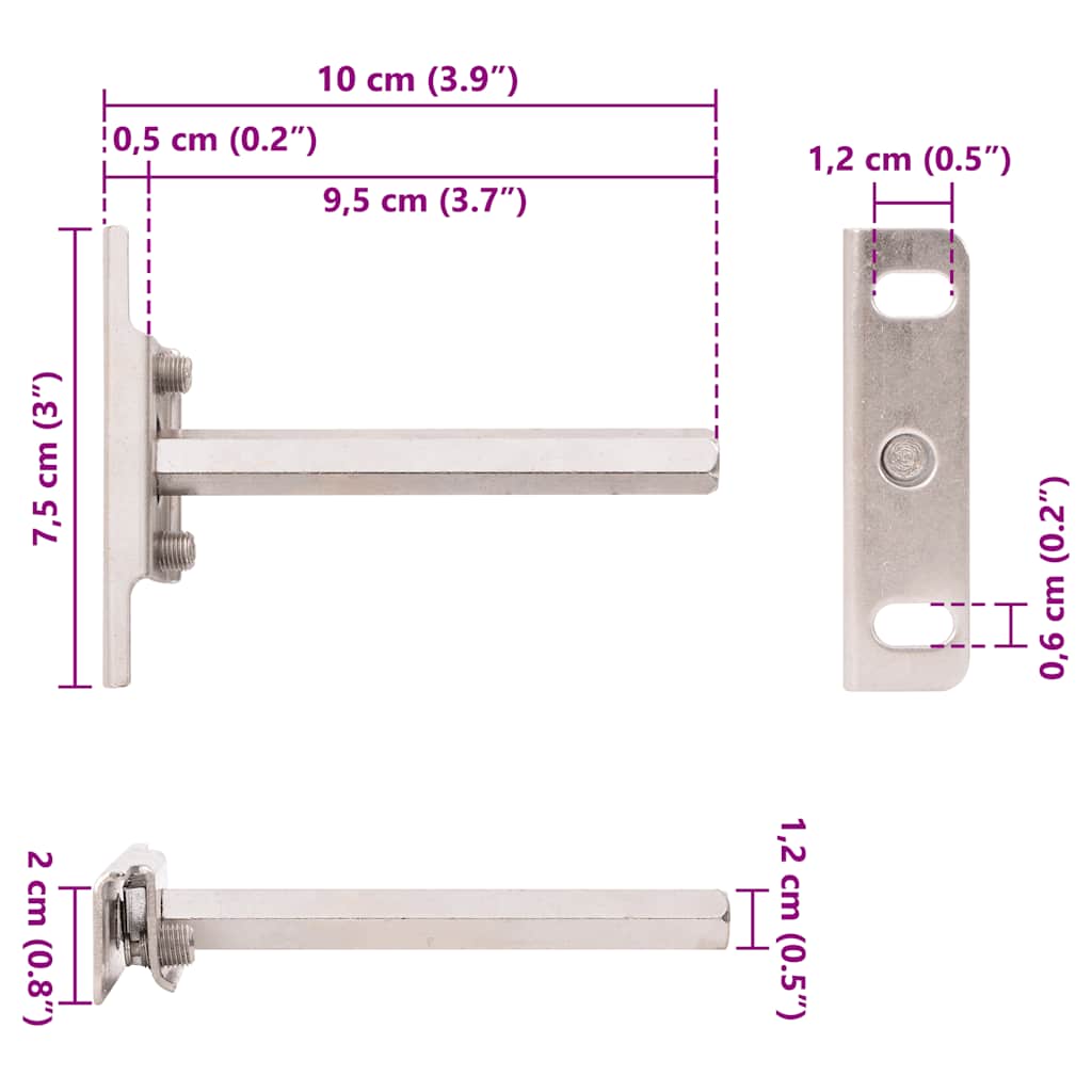 Floating Shelf Brackets 12pcs Invisible Ø12x100 mm Carbon Steel