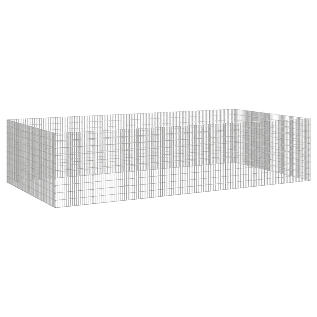 Free Range Animal Enclosure 24-Panel 54x100 cm Galvanised Iron