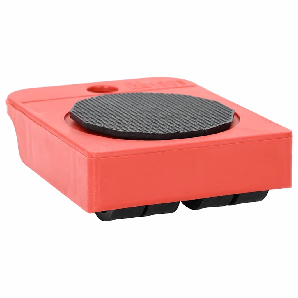 Furniture Rollers 8 pcs with Lifters Red 9.8x7.5x3 cm 150 kg