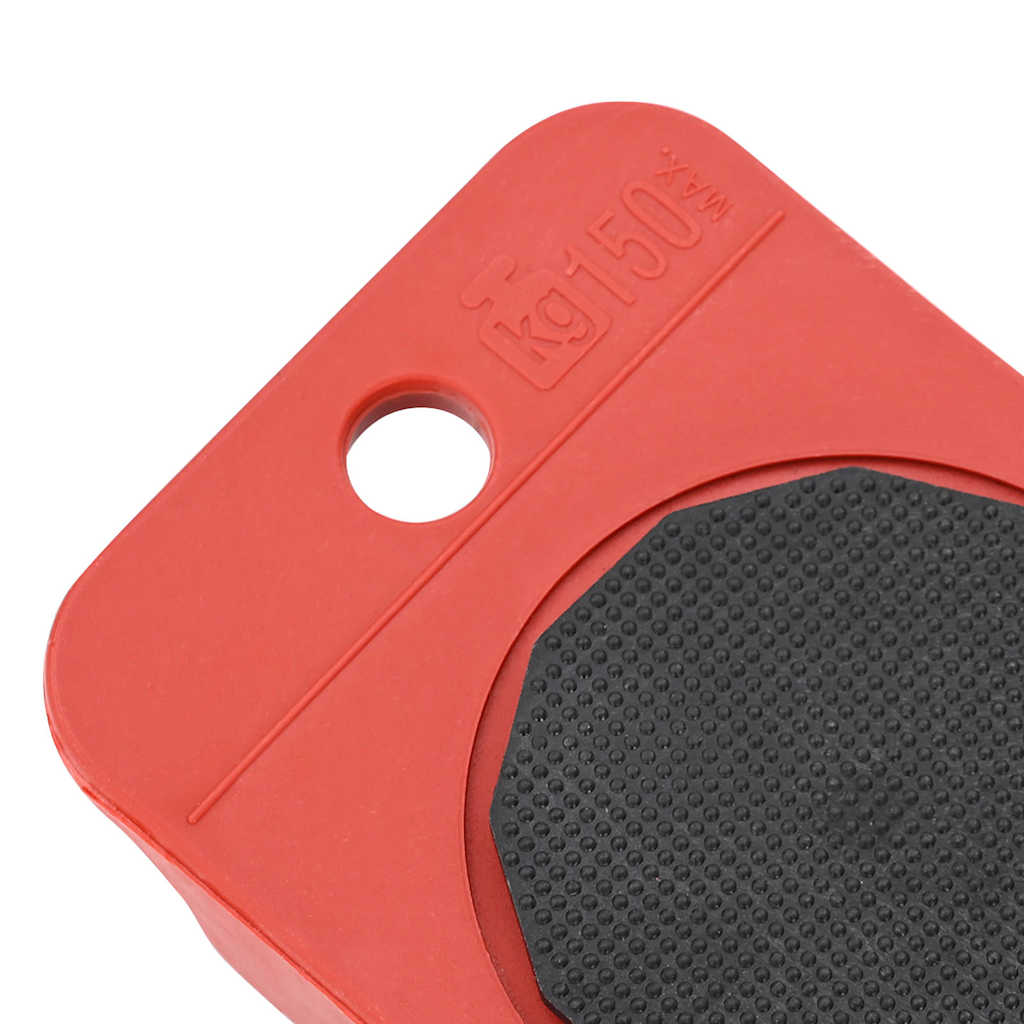 Furniture Rollers 8 pcs with Lifters Red 9.8x7.5x3 cm 150 kg